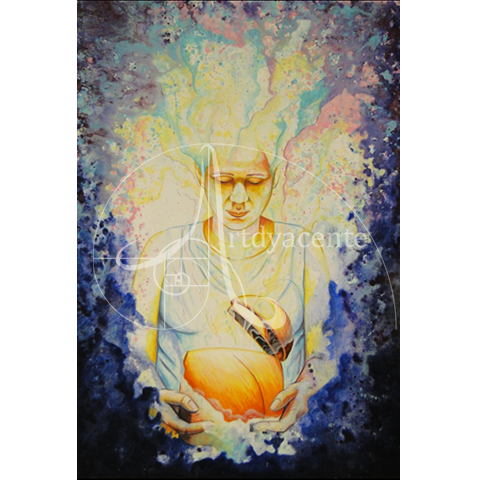  RESURGIR CÓSMICO - ANDRÉS GONZÁLEZ. 100X70 CM.
