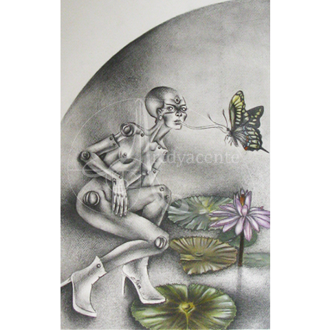 NATUROFAGO - NIM OBUN... GRAFITO Y PASTEL/PAPEL. 47X30.