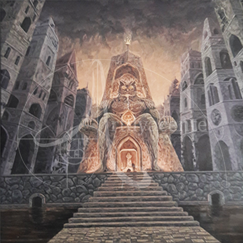  False Eclipse - Alejandro Vargas - Oleo / MDF - 50 x 50 cm