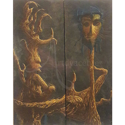  El final de la fiesta - Iván Goan - Acrílico / Tela - 100 x 85 cm