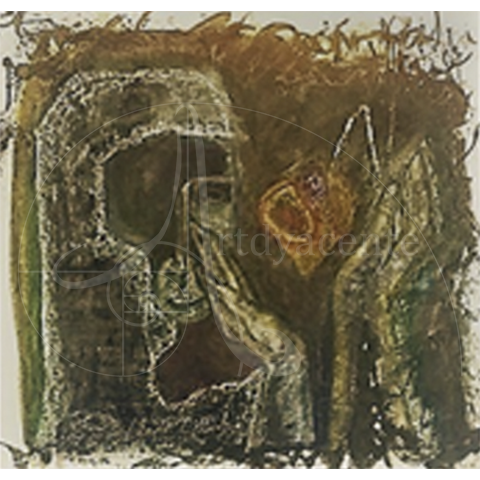  Ruega por ellas II  - Oliva Torres – Esgrafiado - 50 x 50 cm