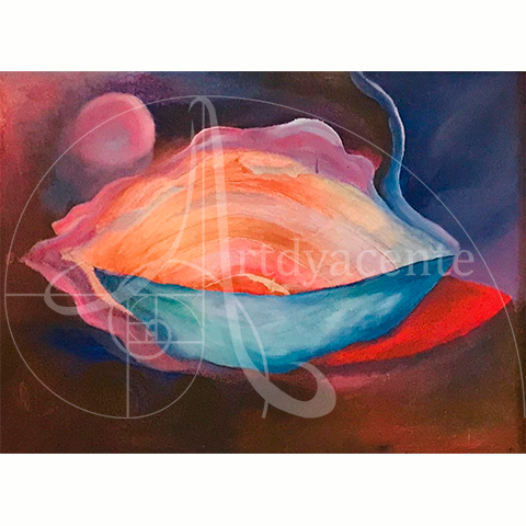  Semilla Acuática - Andrea Ceiba - Acrílico / Tela -  58 x 79 cm