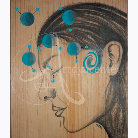  Aire - Gemma Tornero  -  Mixta / Madera  - 30 x 26 cm