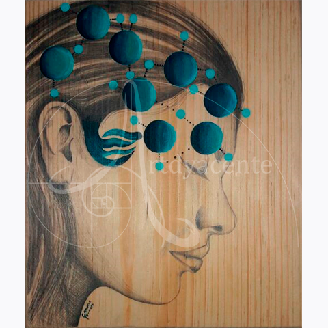   Agua - Gemma Tornero  -  Mixta / Madera  - 30 x 26 cm