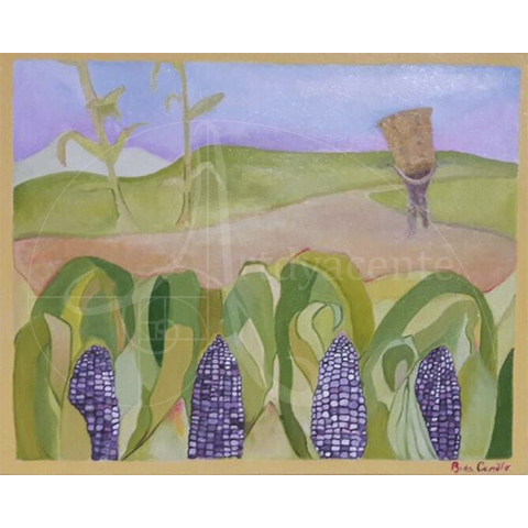  Maíz Violeta - Bida Carrillo - Acrílico / Tela - 40 x 50 cm