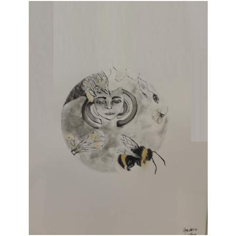 S/T - ANDREA CEIBA. Mixta / Papel. 29X19 CM.