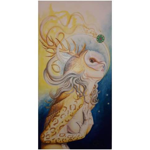  Ch’ulel - ANDÉS GONZÁLEZ. ACRÍLICO/TELA. 70X35 CM.