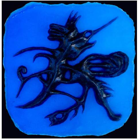 Fosil 1. - IVAN GOAN. Resina Cristal. 28x27.5x2.5 CM.