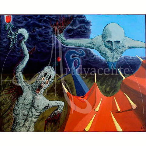 ¿Drama cursi o Flotar dormido? - Iván Goan - Acrílico / Tela -  80 x 100 cm 