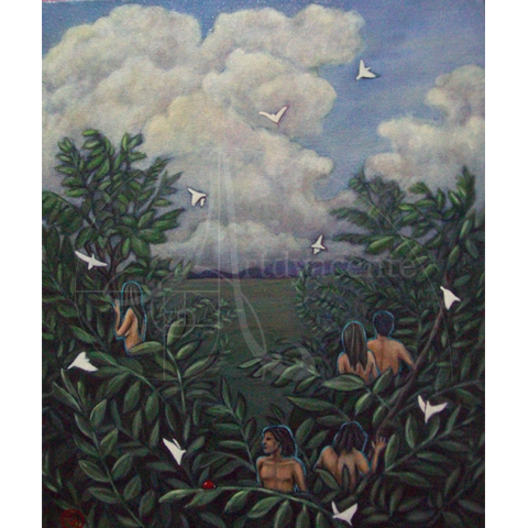  Lo más alto, lo más lejos - Ofelia Cue - Acrílico/tela - 25 x 30 cm