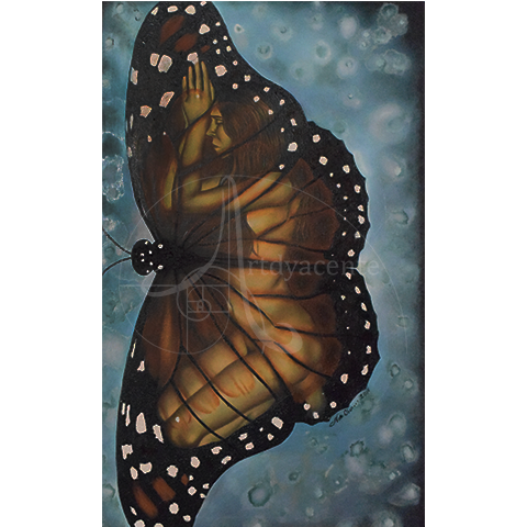 LARVA - NIM OBUN... OLEO / LIENZO. 97X60.5 CM.
