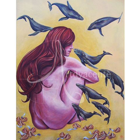  ABRAZO DEL CAOS (SUERTE) - OFELIA CUE. ACRÍLICO / LIENZO. 90X70 CM.