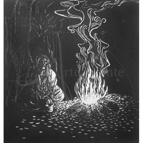  Diálogos en Silencio - Andrea Ceiba - Linografía / Papel -  36 x 19 cm