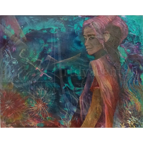  Portadora de Sueños - Andrea Ceiba -  Óleo / Tela - 40 x 50 cm 