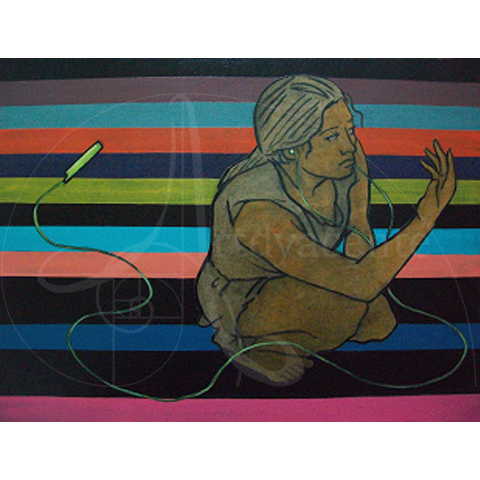 Ceguera -  Ofelia Cue - Collage / Tela - 60 x 80 cm 