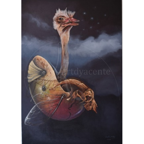  Reparador de estrellas - Saúl Limón - Acrílico / Tela - 85 x 58 cm 